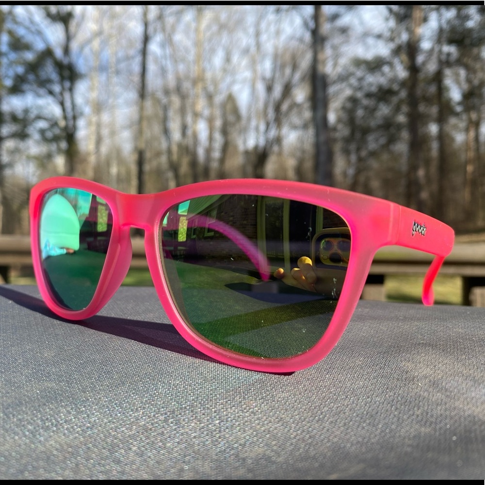 Goodr “Flamingos on a Booze Cruise” sunglasses